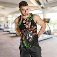 Hawaii Shaka Sign Men Tank Top Fantastic Frangipani Reggae LT01 Reggae - Polynesian Pride