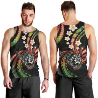 Hawaii Shaka Sign Men Tank Top Fantastic Frangipani Reggae LT01 - Polynesian Pride