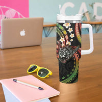 Hawaii Shaka Sign Tumbler With Handle Fantastic Frangipani Reggae