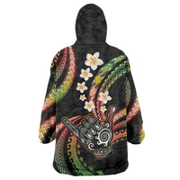 Hawaii Shaka Sign Wearable Blanket Hoodie Fantastic Frangipani Reggae LT01 - Polynesian Pride