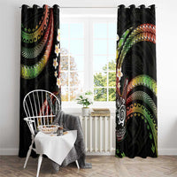 Hawaii Shaka Sign Window Curtain Fantastic Frangipani Reggae LT01 - Polynesian Pride