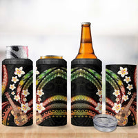 Hawaiian Ukulele 4 in 1 Can Cooler Tumbler Jawaiian Fantastic Plumeria