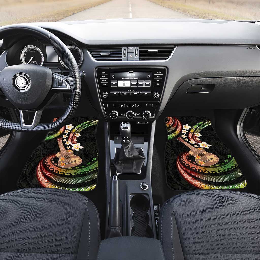 Hawaiian Ukulele Car Mats Jawaiian Fantastic Plumeria