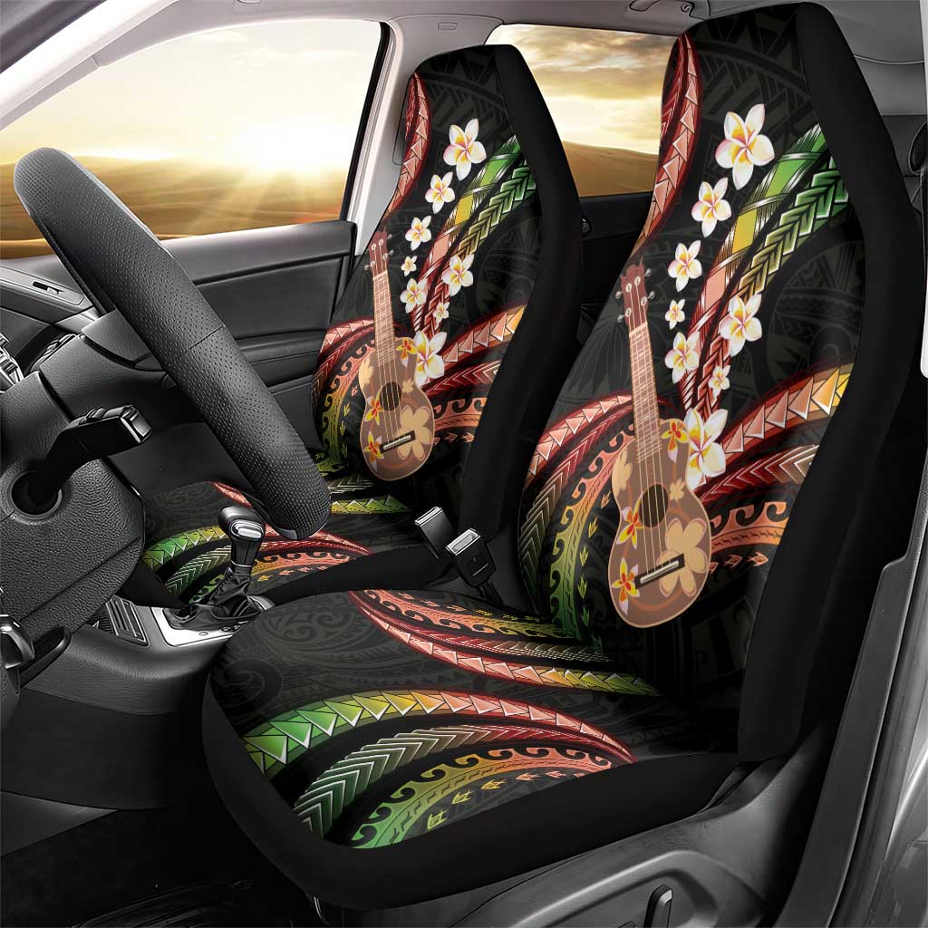 Hawaiian Ukulele Car Seat Cover Jawaiian Fantastic Plumeria