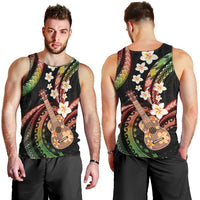 Hawaiian Ukulele Men Tank Top Jawaiian Fantastic Plumeria