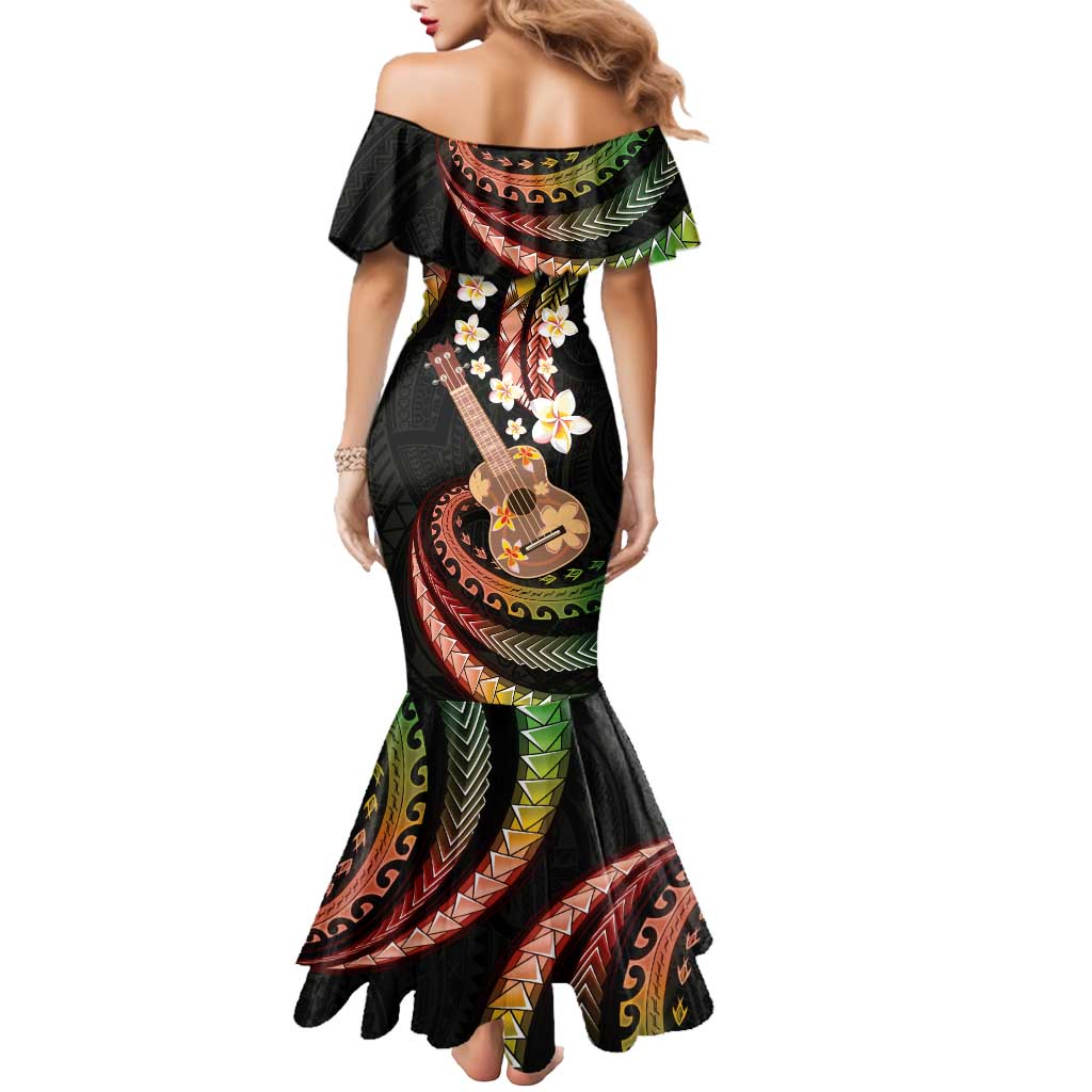Hawaiian Ukulele Mermaid Dress Jawaiian Fantastic Plumeria