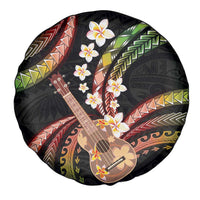 Hawaiian Ukulele Spare Tire Cover Jawaiian Fantastic Plumeria