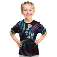 Hawaii Map Kanaka Maoli Kid T Shirt Fantastic Frangipani Amethyst Gradient