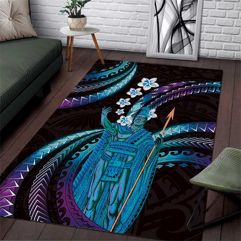 Hawaii King Kamehameha Area Rug Fantastic Plumeria Amethyst Gradient