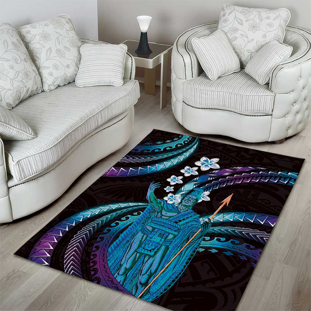 Hawaii King Kamehameha Area Rug Fantastic Plumeria Amethyst Gradient
