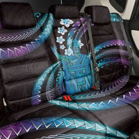 Hawaii King Kamehameha Back Car Seat Cover Fantastic Plumeria Amethyst Gradient