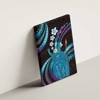 Hawaii King Kamehameha Canvas Wall Art Fantastic Plumeria Amethyst Gradient