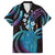 Hawaii King Kamehameha Family Matching Off Shoulder Short Dress and Hawaiian Shirt Fantastic Plumeria Amethyst Gradient