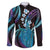 Hawaii King Kamehameha Family Matching Off Shoulder Short Dress and Hawaiian Shirt Fantastic Plumeria Amethyst Gradient
