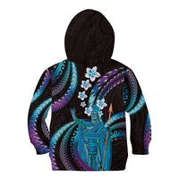 Hawaii King Kamehameha Kid Hoodie Fantastic Plumeria Amethyst Gradient