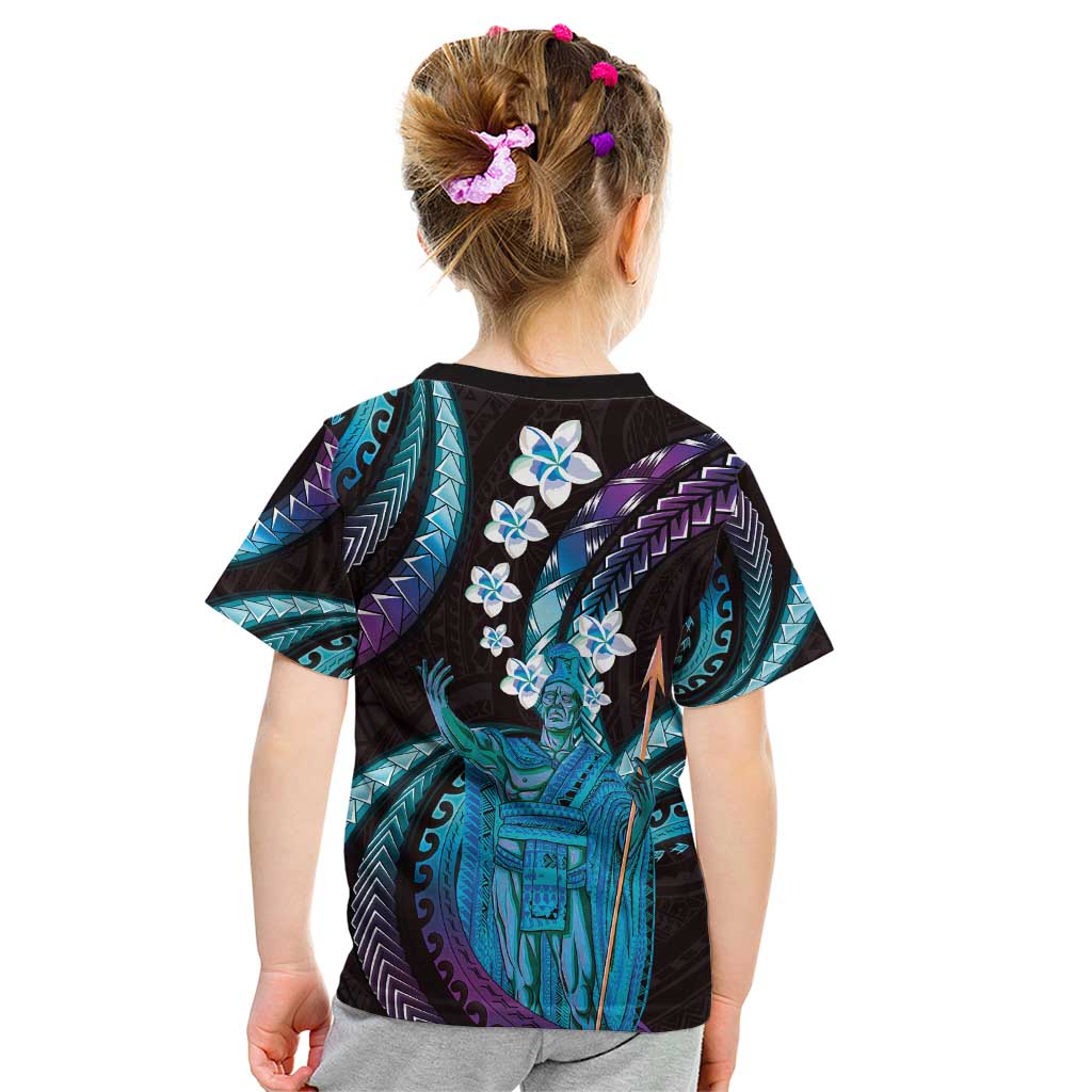 Hawaii King Kamehameha Kid T Shirt Fantastic Plumeria Amethyst Gradient
