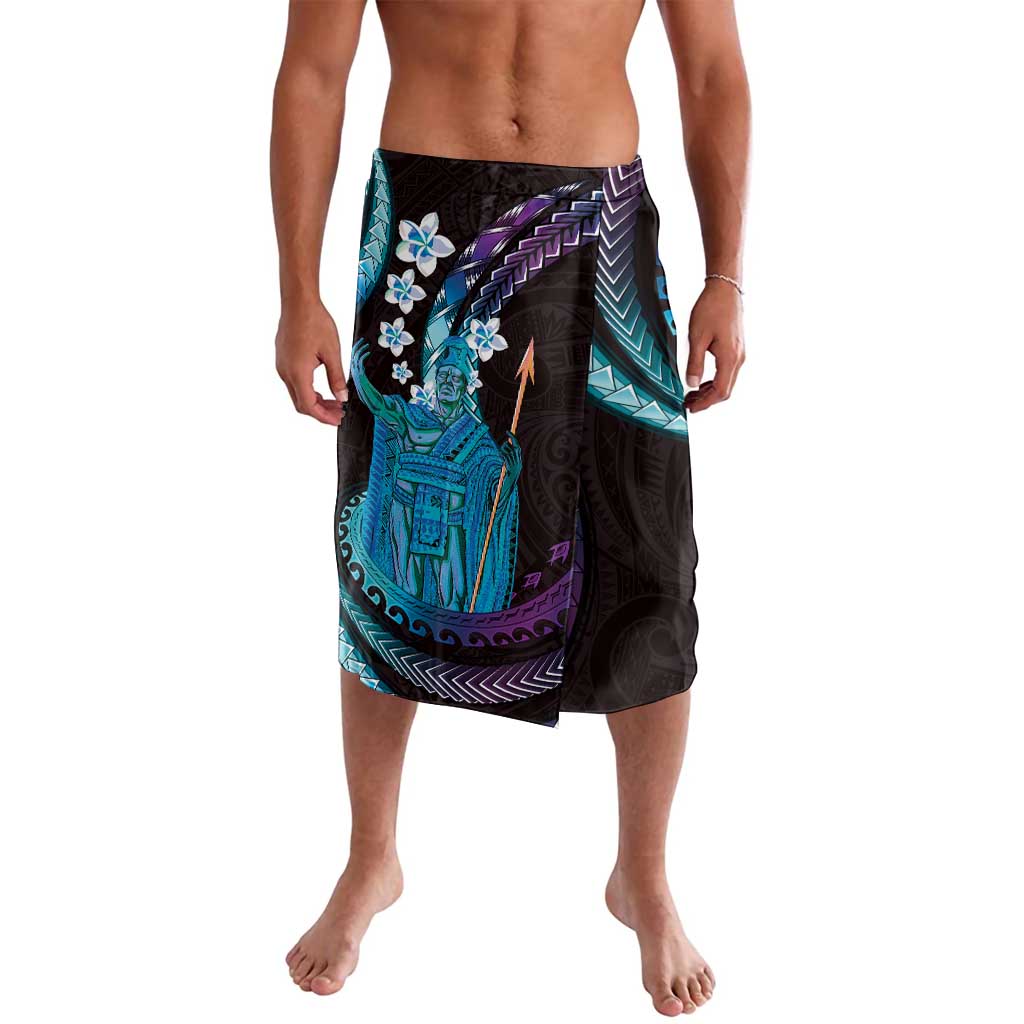 Hawaii King Kamehameha Lavalava Fantastic Plumeria Amethyst Gradient