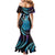 Hawaii King Kamehameha Mermaid Dress Fantastic Plumeria Amethyst Gradient