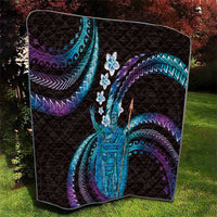 Hawaii King Kamehameha Quilt Fantastic Plumeria Amethyst Gradient