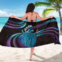 Hawaii King Kamehameha Sarong Fantastic Plumeria Amethyst Gradient