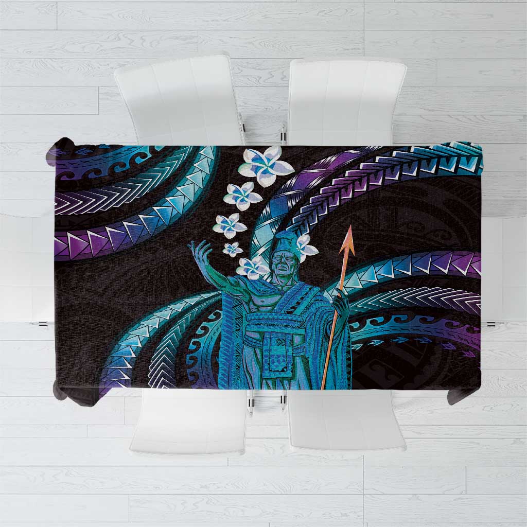 Hawaii King Kamehameha Tablecloth Fantastic Plumeria Amethyst Gradient