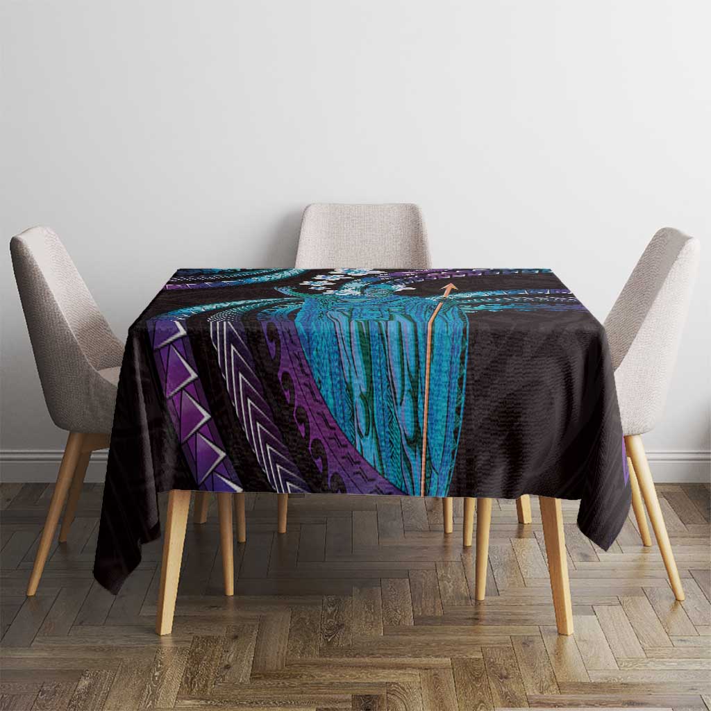 Hawaii King Kamehameha Tablecloth Fantastic Plumeria Amethyst Gradient