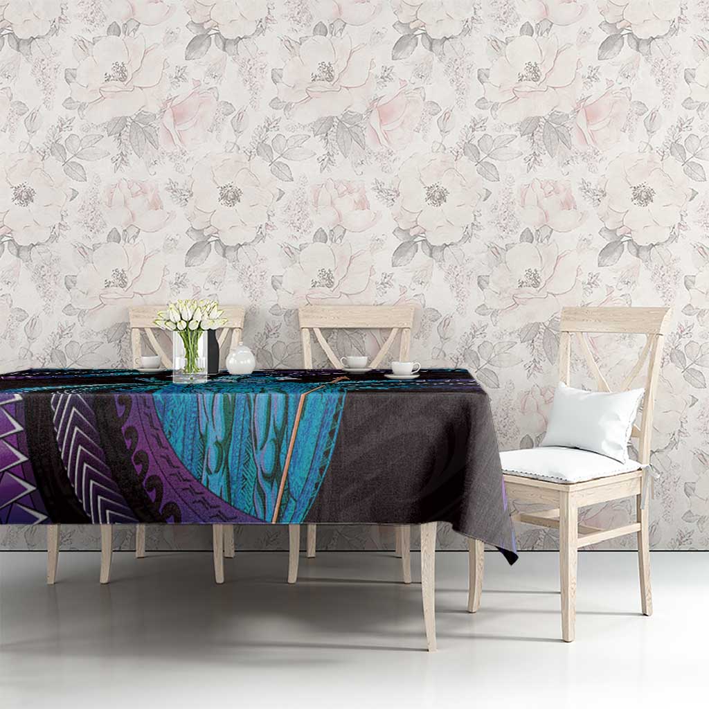 Hawaii King Kamehameha Tablecloth Fantastic Plumeria Amethyst Gradient