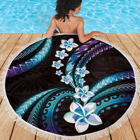 Hawaii Plumeria Beach Blanket Amethyst Gradient Polynesian Pattern LT01 - Polynesian Pride