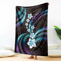 Hawaii Plumeria Blanket Amethyst Gradient Polynesian Pattern LT01 - Polynesian Pride