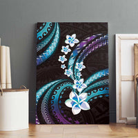 Hawaii Plumeria Canvas Wall Art Amethyst Gradient Polynesian Pattern LT01 - Polynesian Pride
