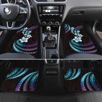 Hawaii Plumeria Car Mats Amethyst Gradient Polynesian Pattern