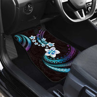 Hawaii Plumeria Car Mats Amethyst Gradient Polynesian Pattern