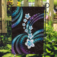 Hawaii Plumeria Garden Flag Amethyst Gradient Polynesian Pattern