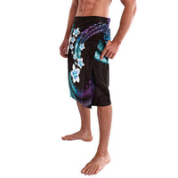 Hawaii Plumeria Lavalava Amethyst Gradient Polynesian Pattern