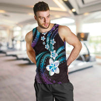 Hawaii Plumeria Men Tank Top Amethyst Gradient Polynesian Pattern LT01 Purple - Polynesian Pride