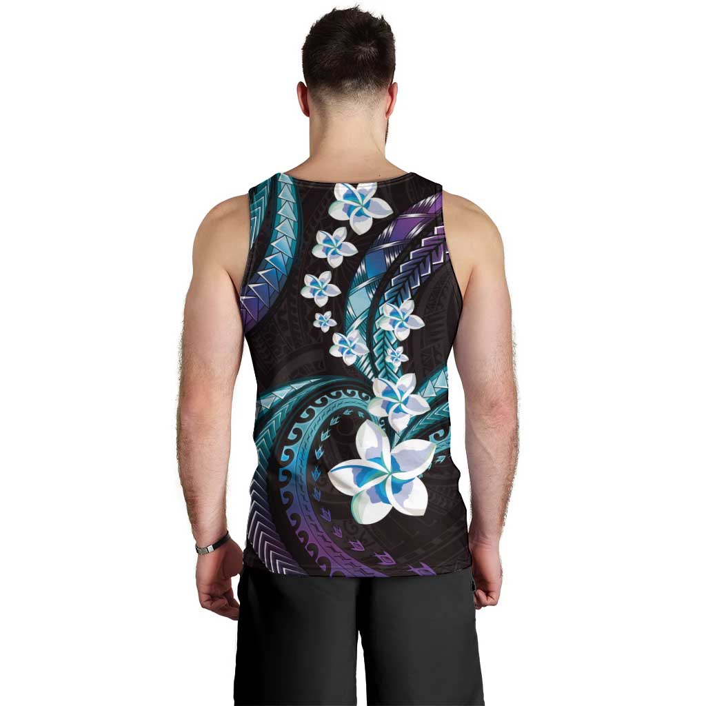 Hawaii Plumeria Men Tank Top Amethyst Gradient Polynesian Pattern LT01 - Polynesian Pride