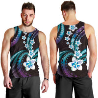 Hawaii Plumeria Men Tank Top Amethyst Gradient Polynesian Pattern LT01 - Polynesian Pride
