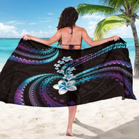 Hawaii Plumeria Sarong Amethyst Gradient Polynesian Pattern
