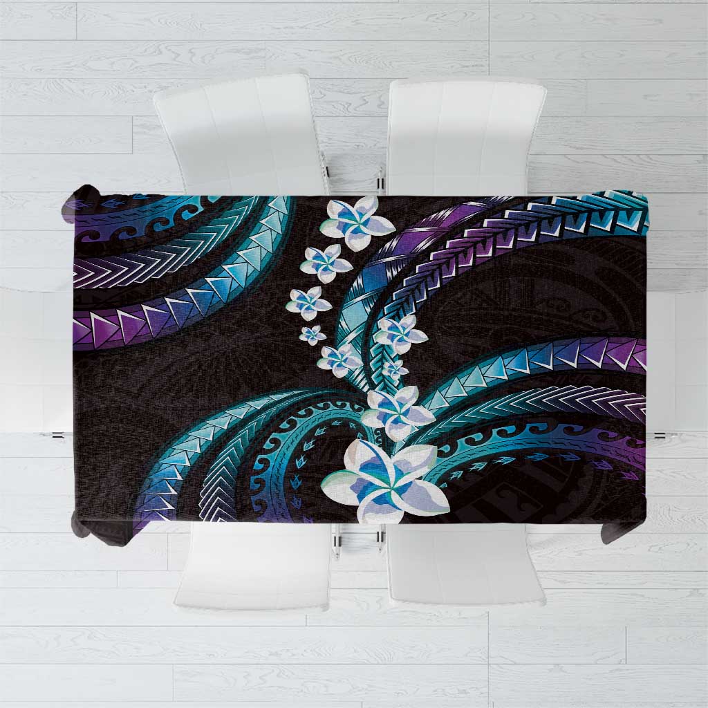 Hawaii Plumeria Tablecloth Amethyst Gradient Polynesian Pattern LT01 Purple - Polynesian Pride