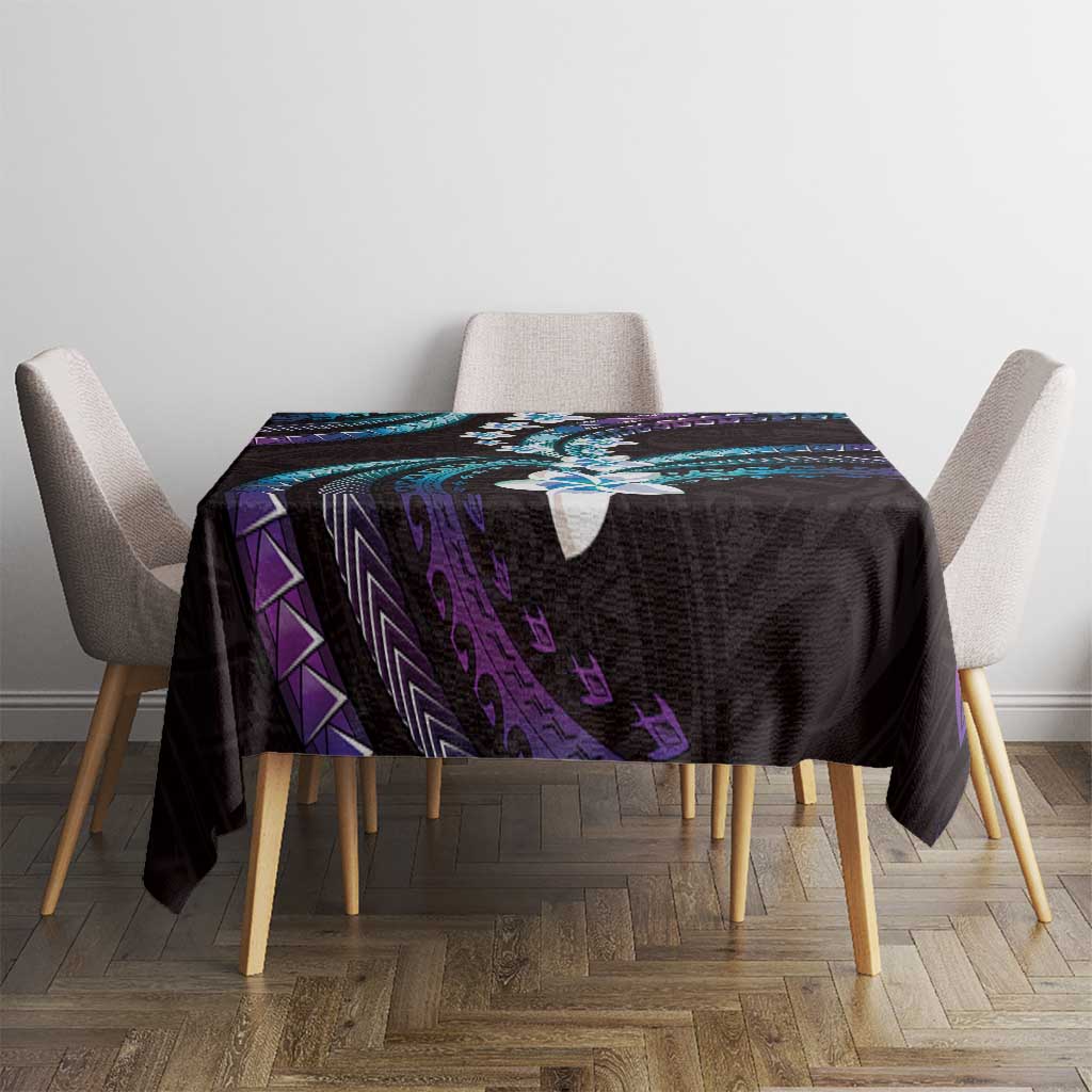 Hawaii Plumeria Tablecloth Amethyst Gradient Polynesian Pattern LT01 - Polynesian Pride