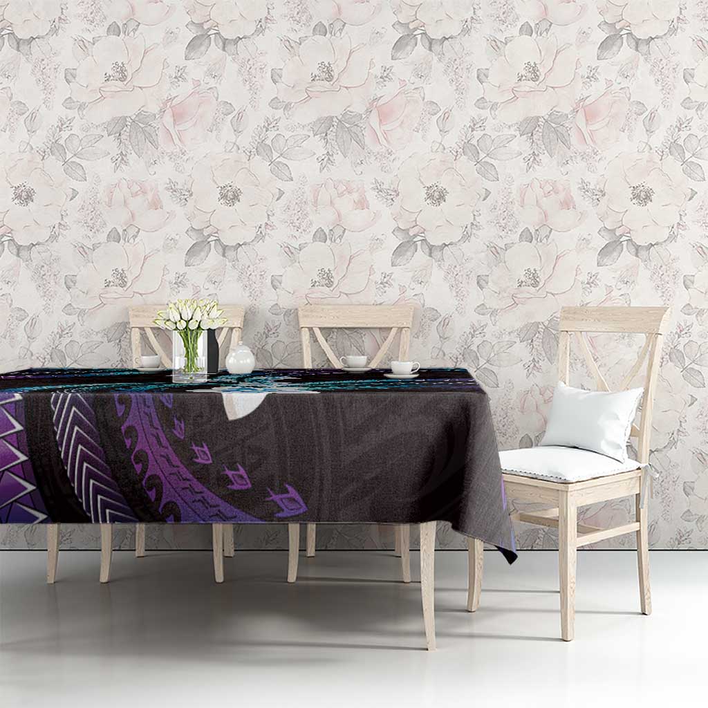 Hawaii Plumeria Tablecloth Amethyst Gradient Polynesian Pattern LT01 - Polynesian Pride
