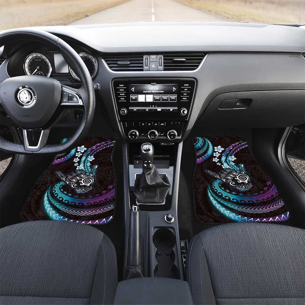 Hawaii Shaka Sign Car Mats Fantastic Frangipani Amethyst Gradient