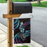 Hawaii Shaka Sign Garden Flag Fantastic Frangipani Amethyst Gradient