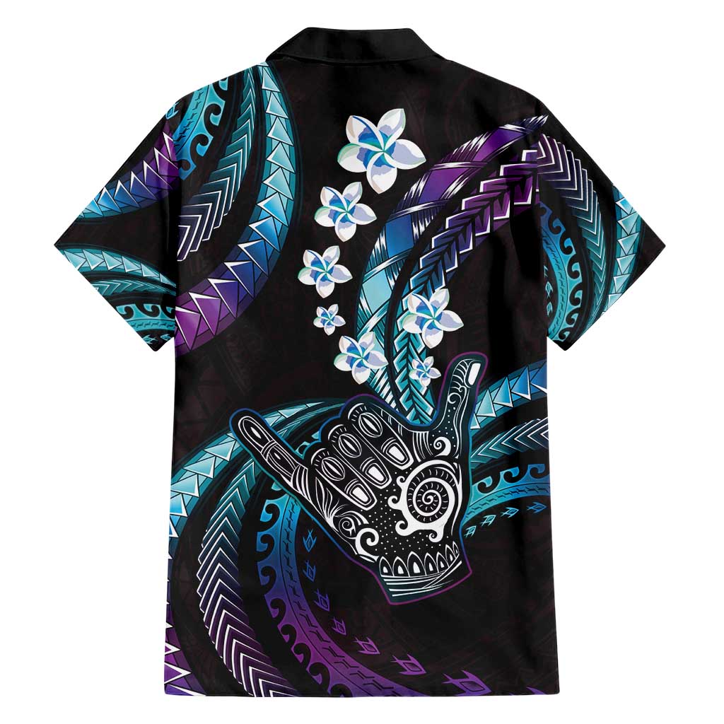 Hawaii Shaka Sign Hawaiian Shirt Fantastic Frangipani Amethyst Gradient LT01 - Polynesian Pride