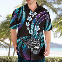 Hawaii Shaka Sign Hawaiian Shirt Fantastic Frangipani Amethyst Gradient LT01 - Polynesian Pride