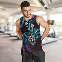 Hawaii Shaka Sign Men Tank Top Fantastic Frangipani Amethyst Gradient LT01 Purple - Polynesian Pride