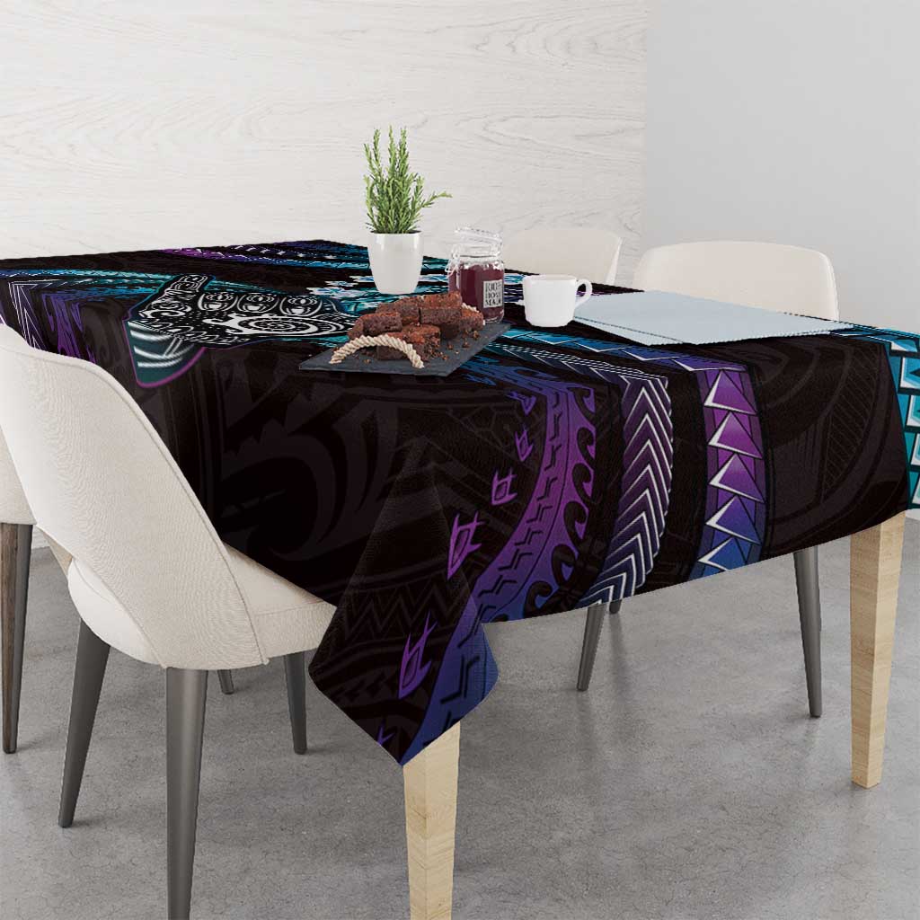 Hawaii Shaka Sign Tablecloth Fantastic Frangipani Amethyst Gradient LT01 - Polynesian Pride