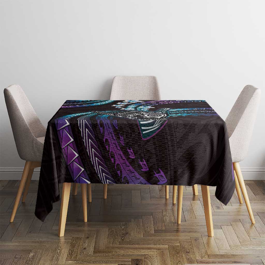 Hawaii Shaka Sign Tablecloth Fantastic Frangipani Amethyst Gradient LT01 - Polynesian Pride