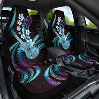 Hawaiian Ukulele Car Seat Cover Amethyst Gradient Fantastic Plumeria