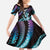 Hawaiian Ukulele Family Matching Puletasi and Hawaiian Shirt Amethyst Gradient Fantastic Plumeria